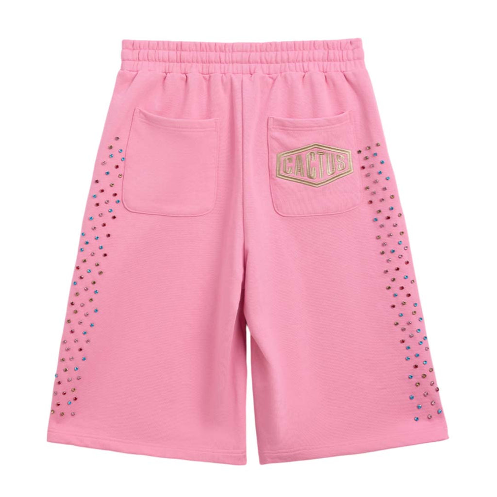 Cactus Valley Crystal Cactus Sweat Shorts Pink
