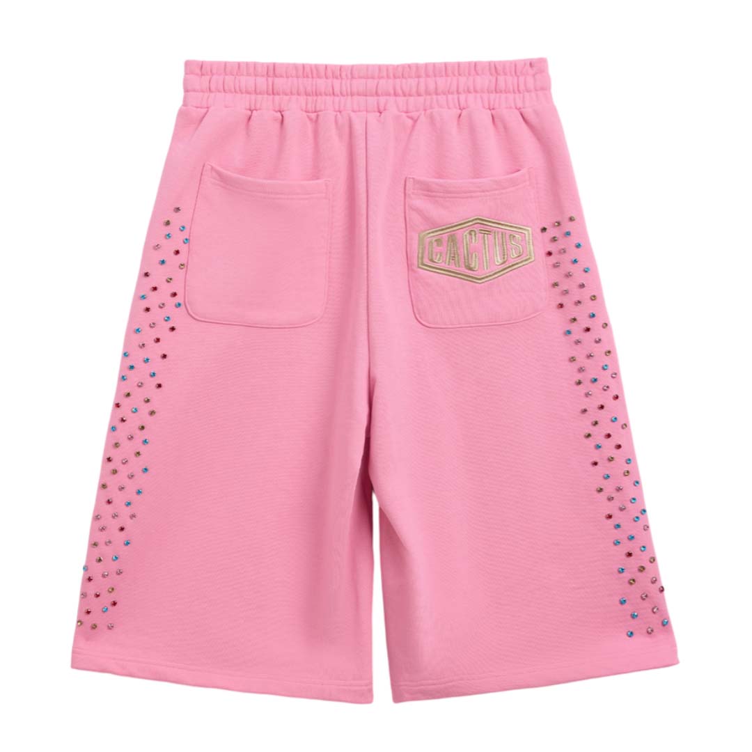 Cactus Valley Crystal Cactus Sweat Shorts Pink