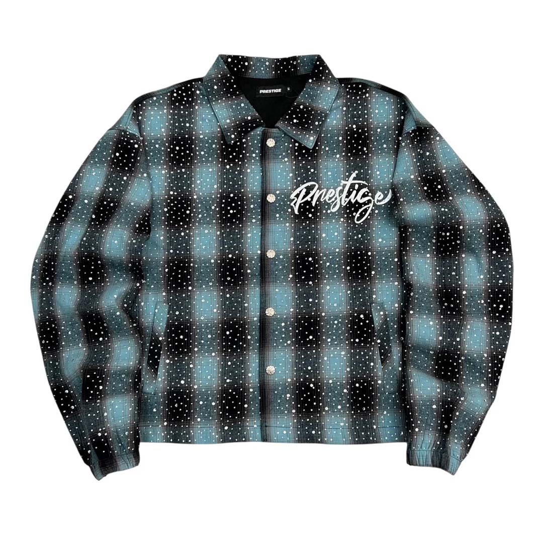 Prestige Prime Flannel Jacket Aqua Light Blue