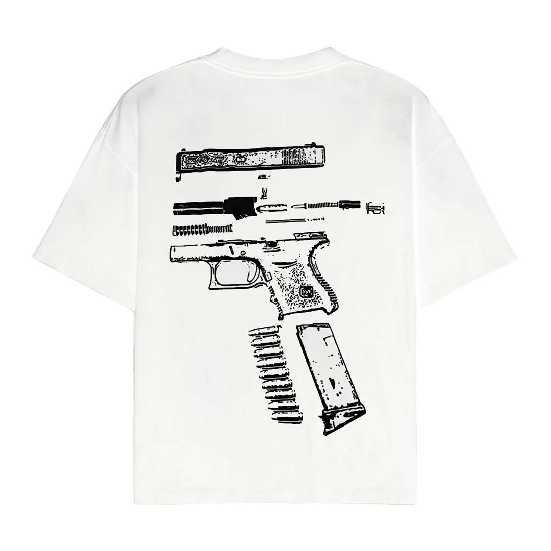 Kixkz In Glock We Trust Tee White Black