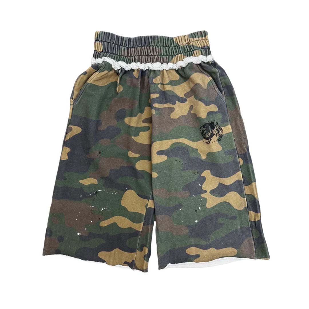 Saint Vanity Green Camo Long Shorts