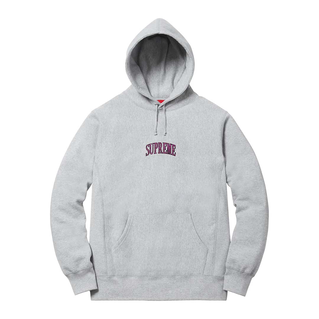 Supreme Glitter Arc Hoodie 'Heather Grey'
