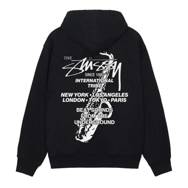 Stussy Beat Sounds Black Zip Up Hoodie
