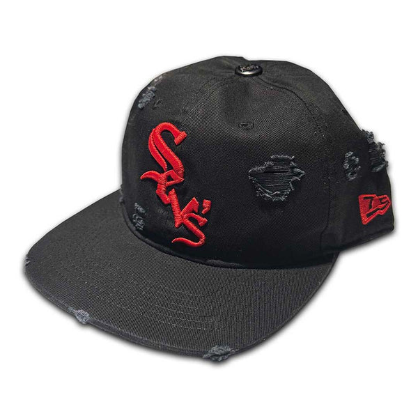 Triple Sevens Black Red Snapback Hat Sevs