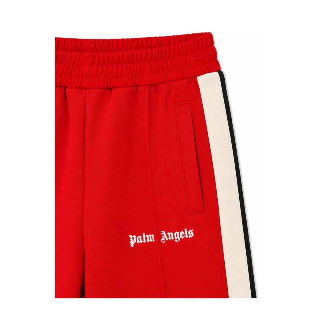 Palm Angels KIDS Classic Logo Track Pants Red White Black