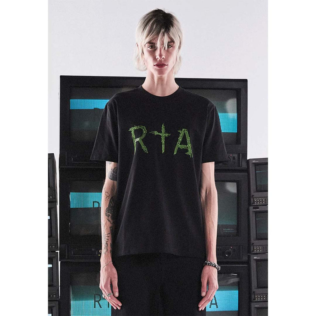 RtA Liam Black Green Circuit Tee