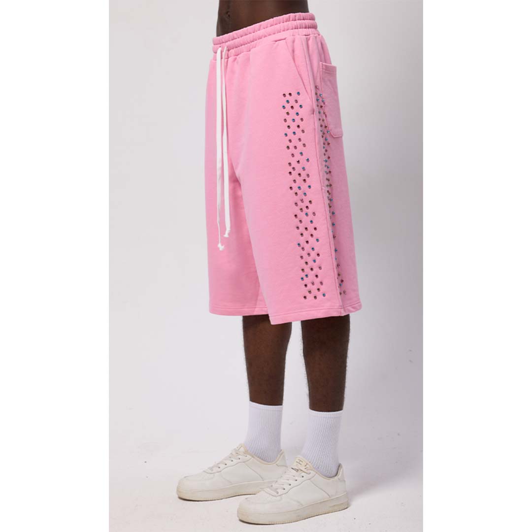 Cactus Valley Crystal Cactus Sweat Shorts Pink