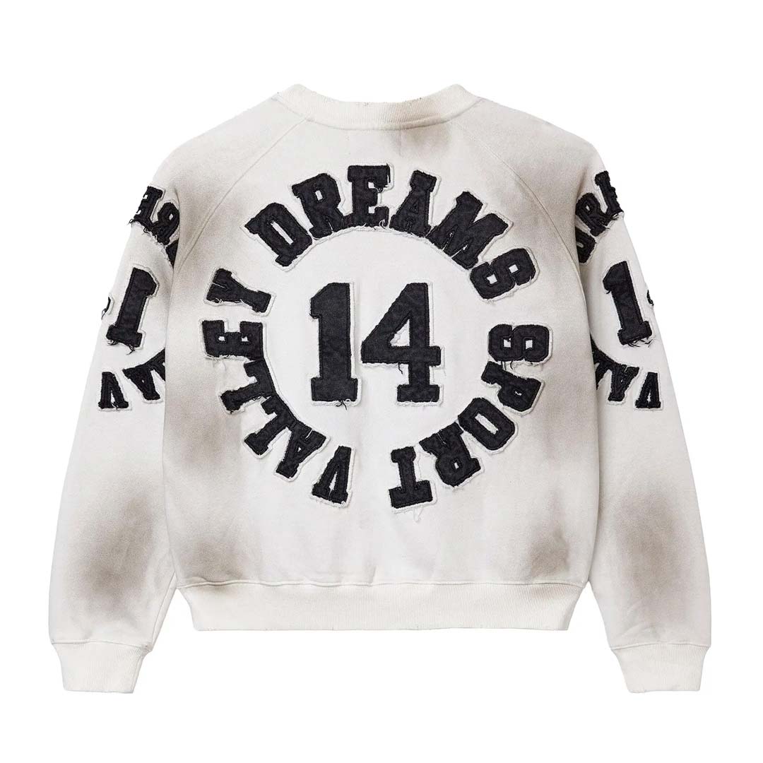 Vale Forever Anthem Crewneck Faded White Black
