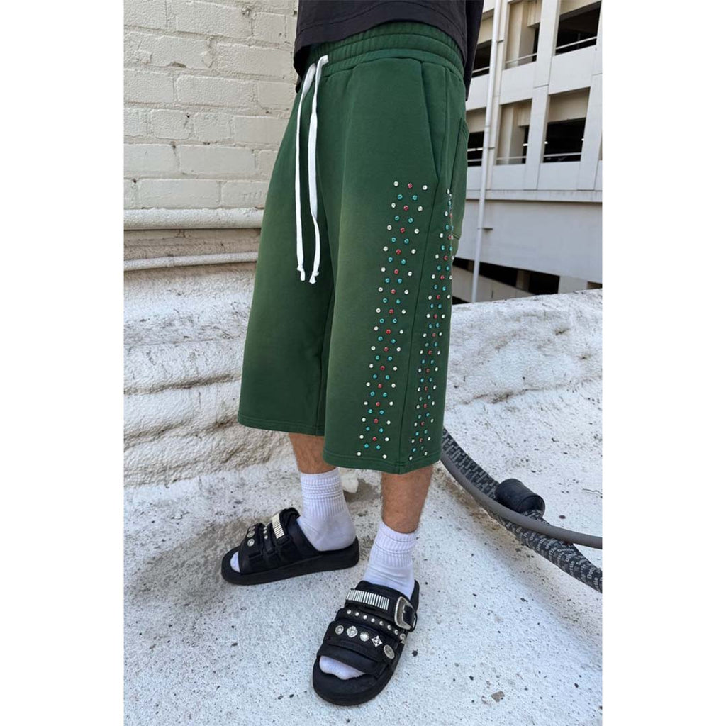 Cactus Valley Hidden Crystal Sweat Shorts Green