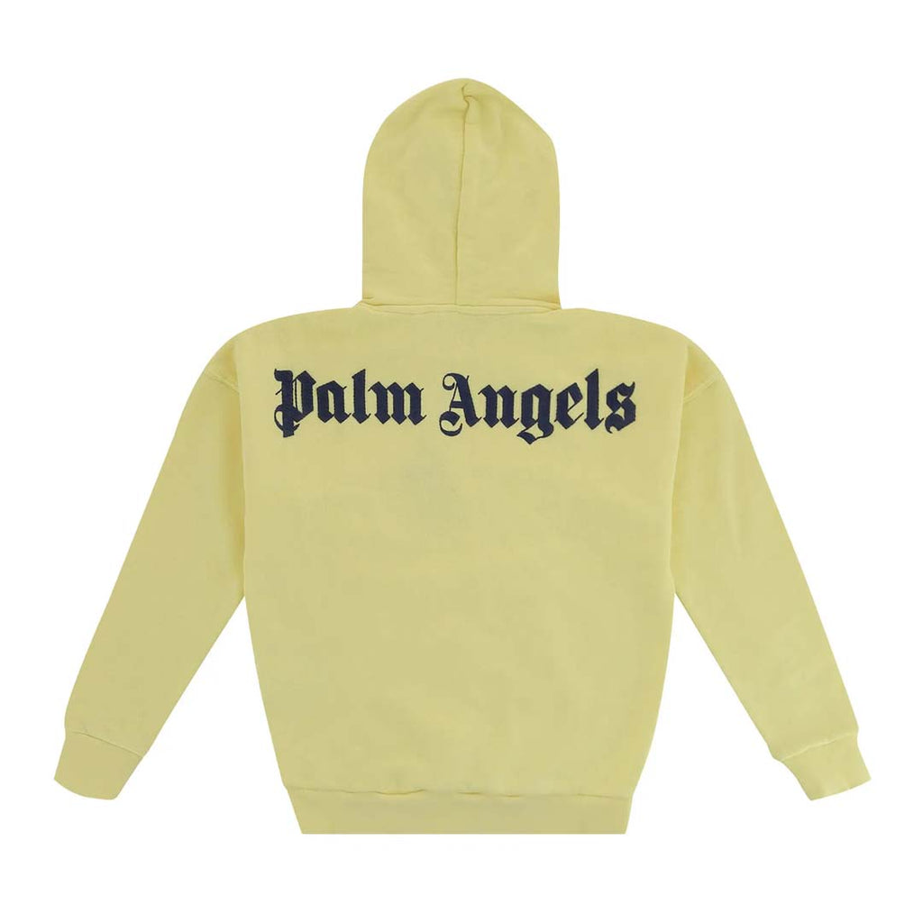 Palm Angels KIDS Classic Over Logo Hoodie Yellow Navy Blue