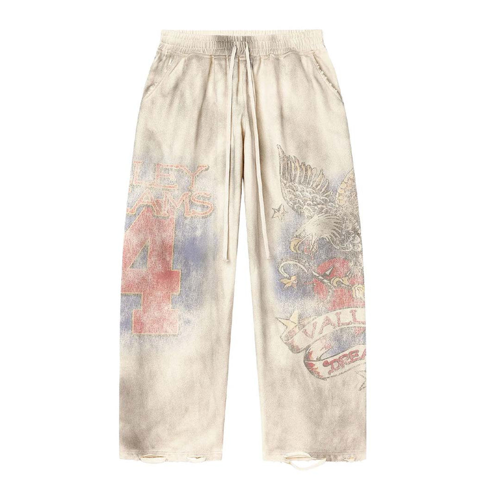 Vale Forever Nostalgia Sweatpants Distressed Grey Cream
