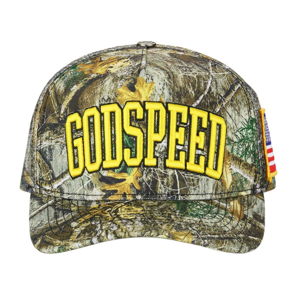 Godspeed Americana Trucker Hat Tree Camo Yellow