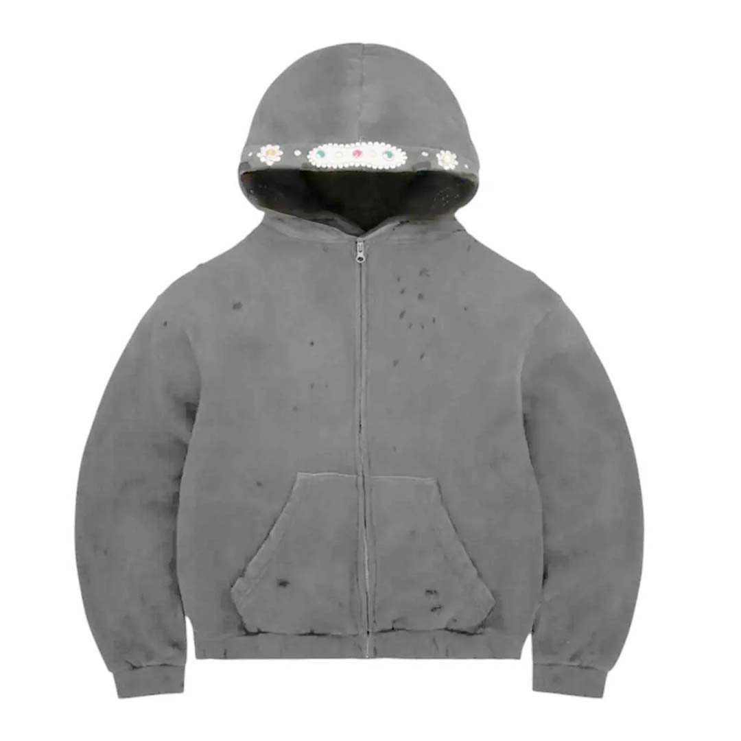 Bravest Grey Sapphire Zip Up Hoodie