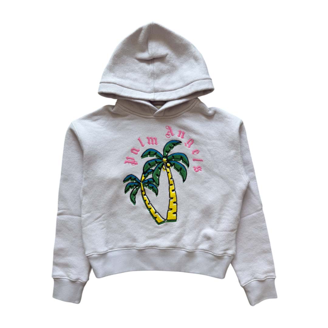 Palm Angels KIDS Hoodie Fleece Palm Tree Lilac Purple Green