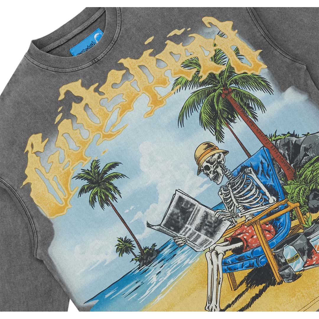 Godspeed Skeleton Beach II NG Long Sleeve Tee Grey Wash