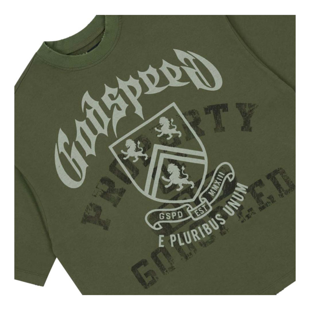 Godspeed Collegiate Tee Olive Green Wash