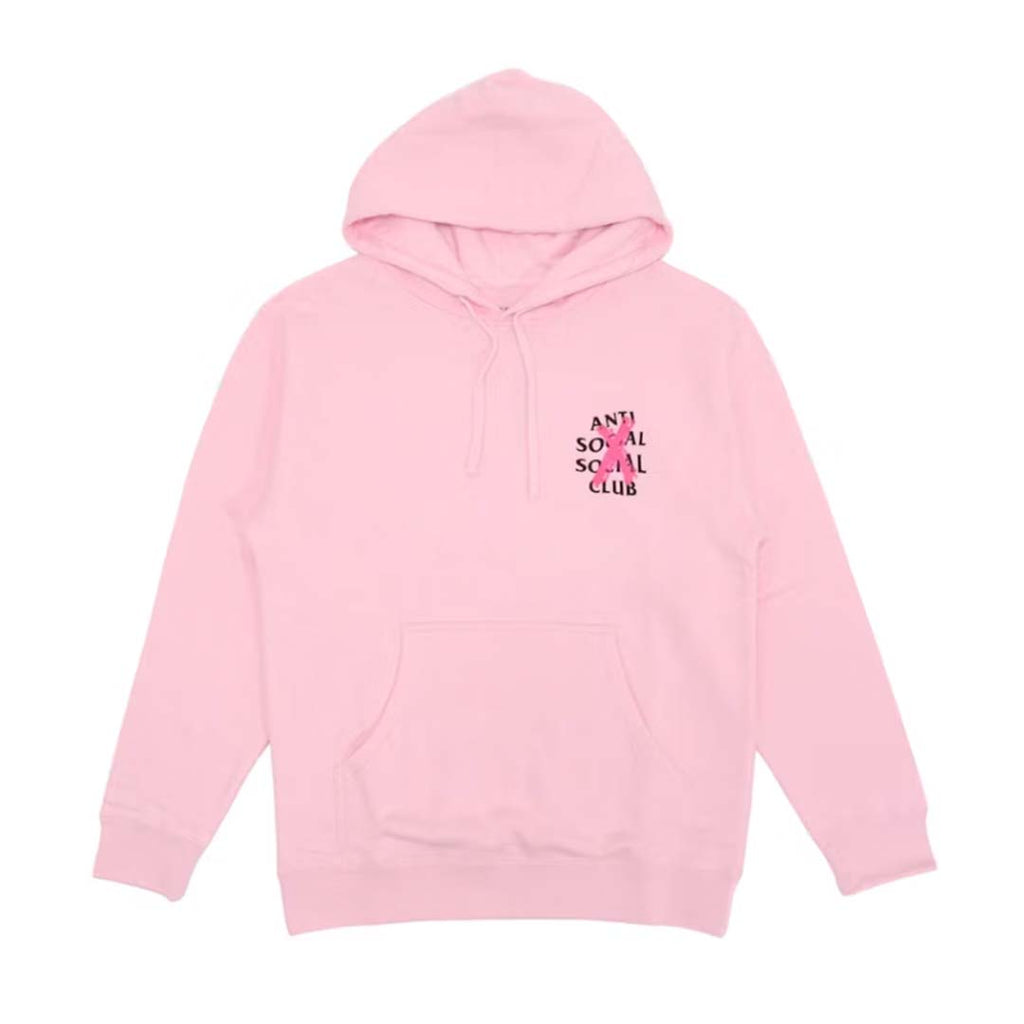 Anti Social Social Club Cancelled Hoodie Pink Black