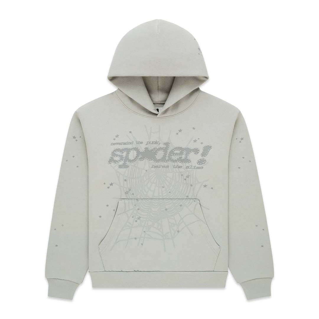 Sp5der Punk V2 Hoodie Sport Grey Tonal