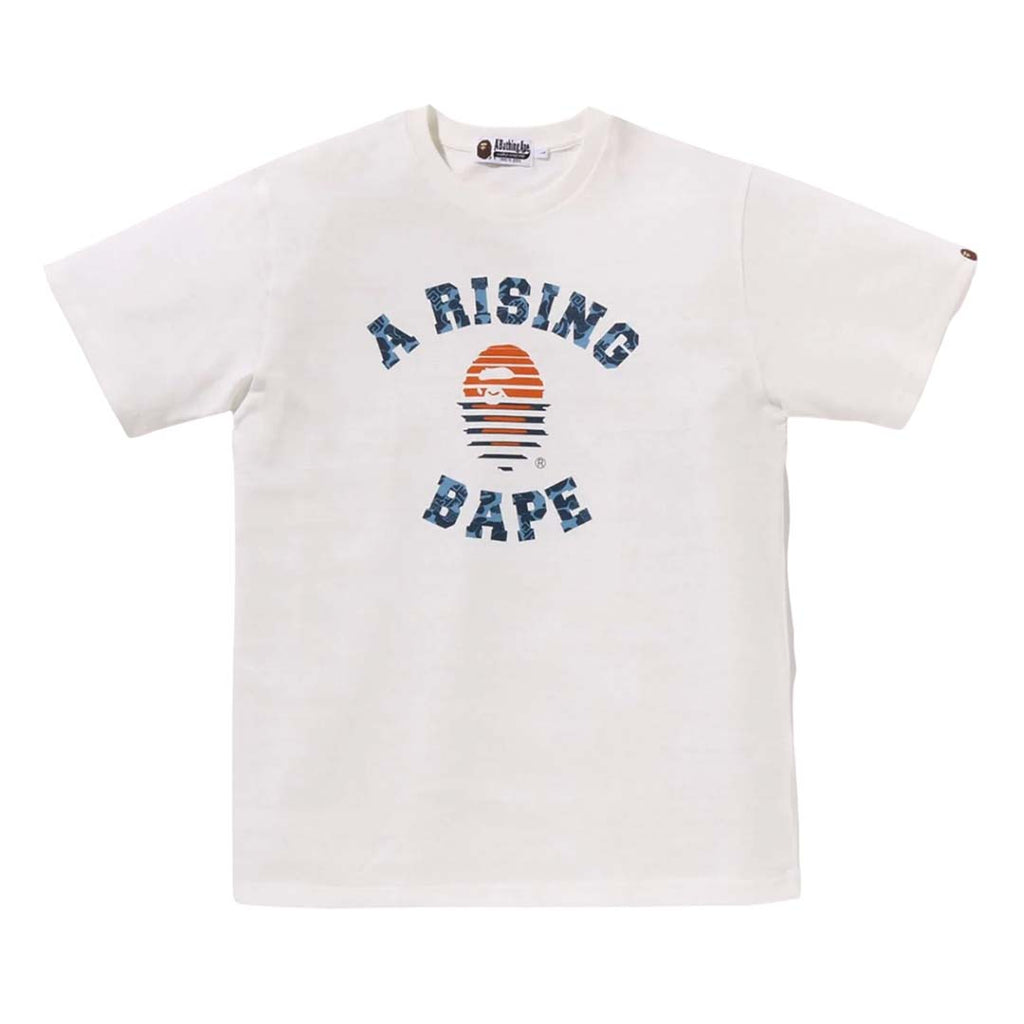 Bape A Rising Tee White Blue Orange