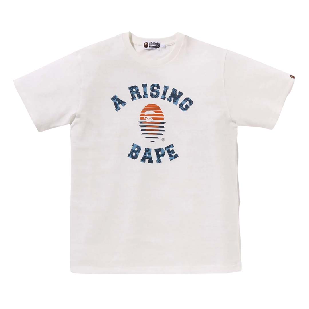 Bape A Rising Tee White Blue Orange