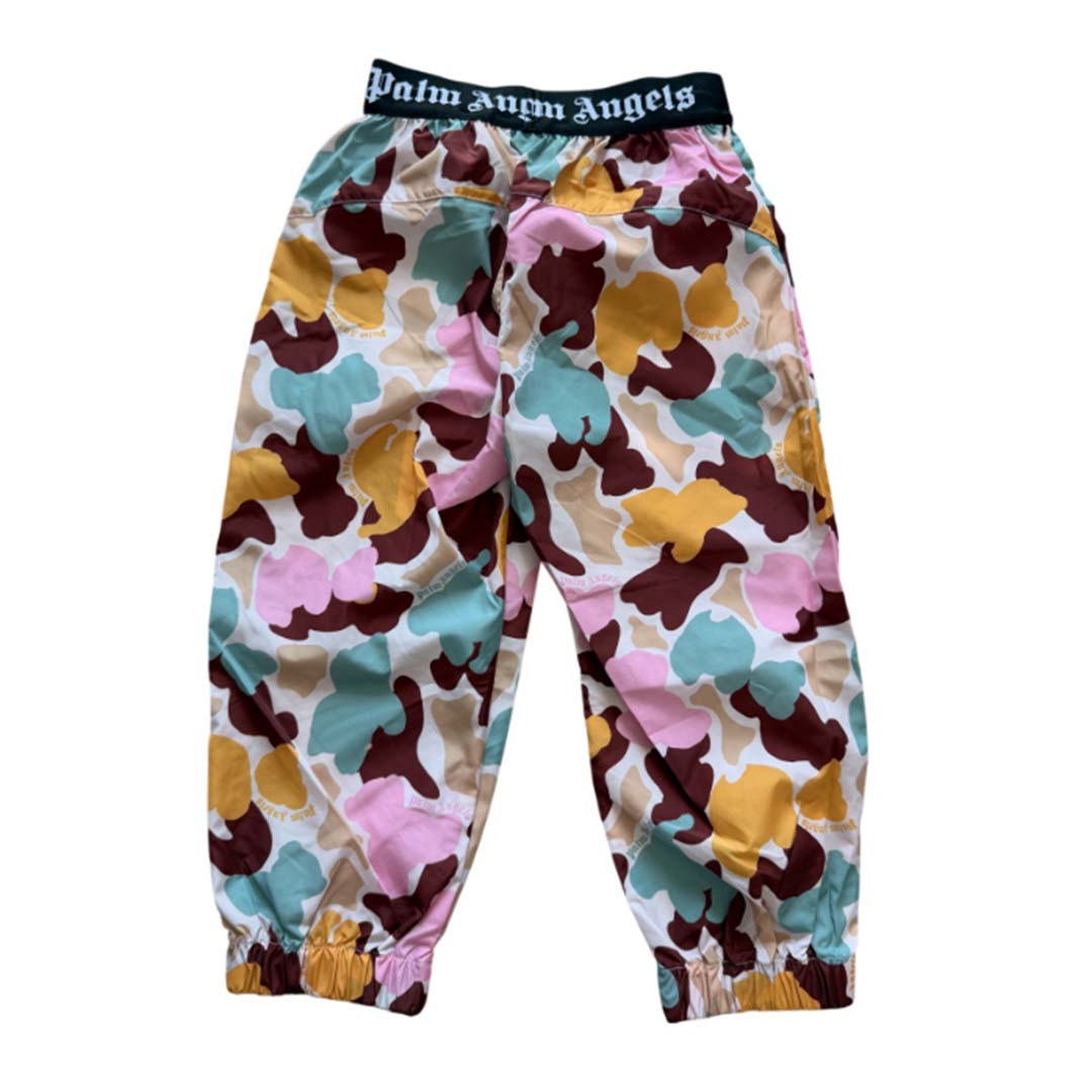 Palm Angels KIDS Husky Camo After Sport Pants Pink Blue Orange