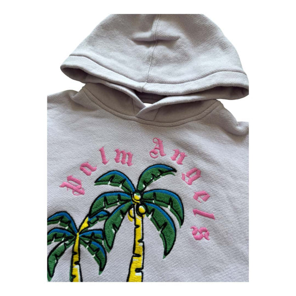 Palm Angels KIDS Hoodie Fleece Palm Tree Lilac Purple Green