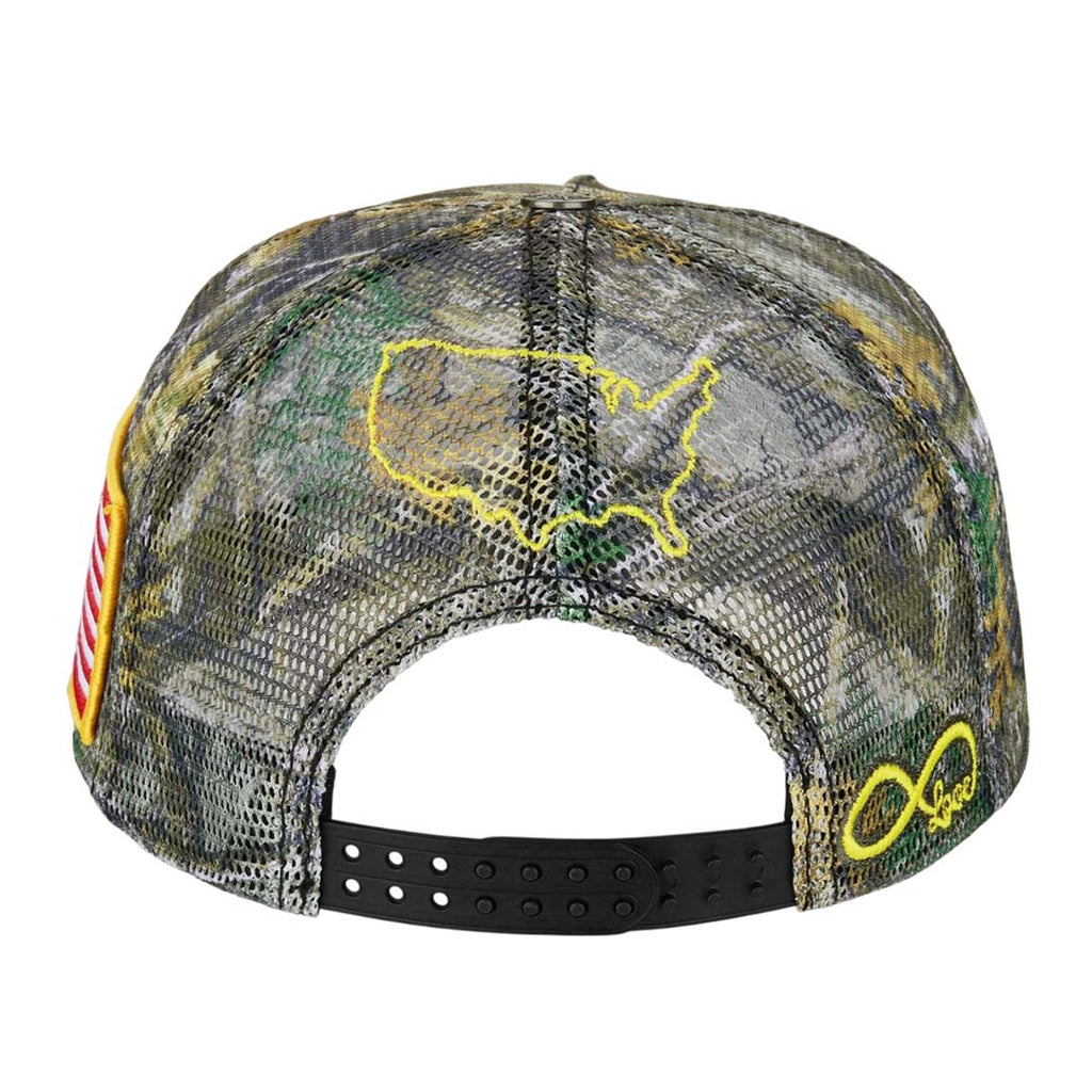 Godspeed Americana Trucker Hat Tree Camo Yellow