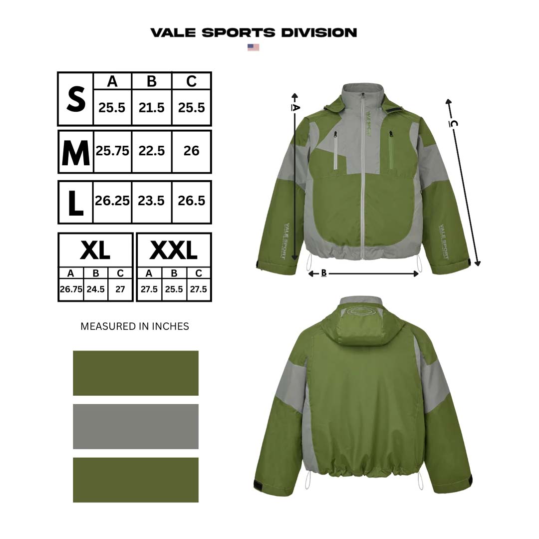Vale Forever Touch Grass Zip Up Jacket Green Grey