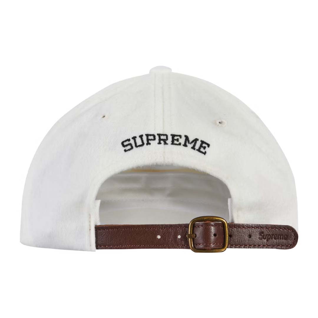 Supreme Wool S Logo 6 Panel Hat White