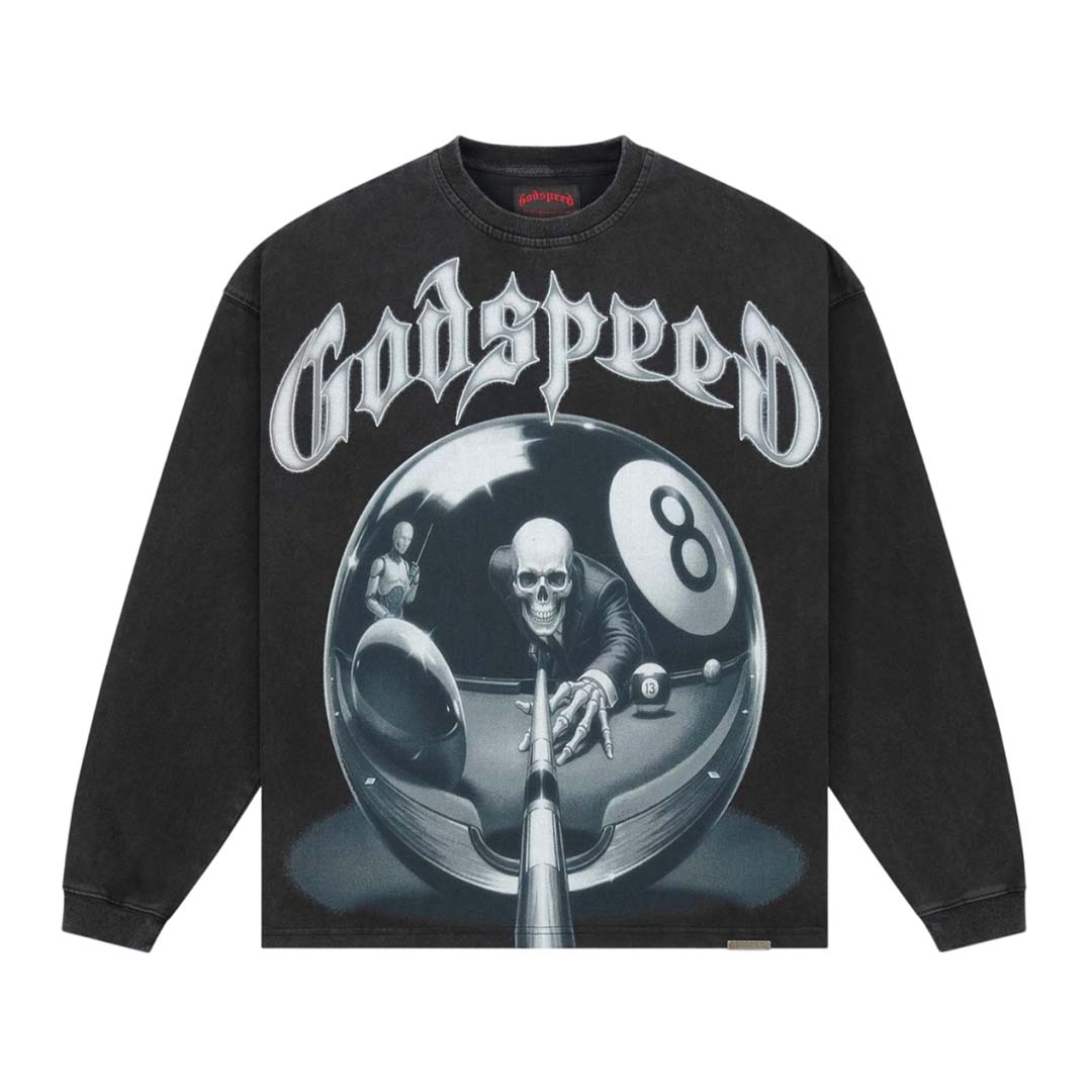 Godspeed 8 Ball CP Long Sleeve Tee Black Wash