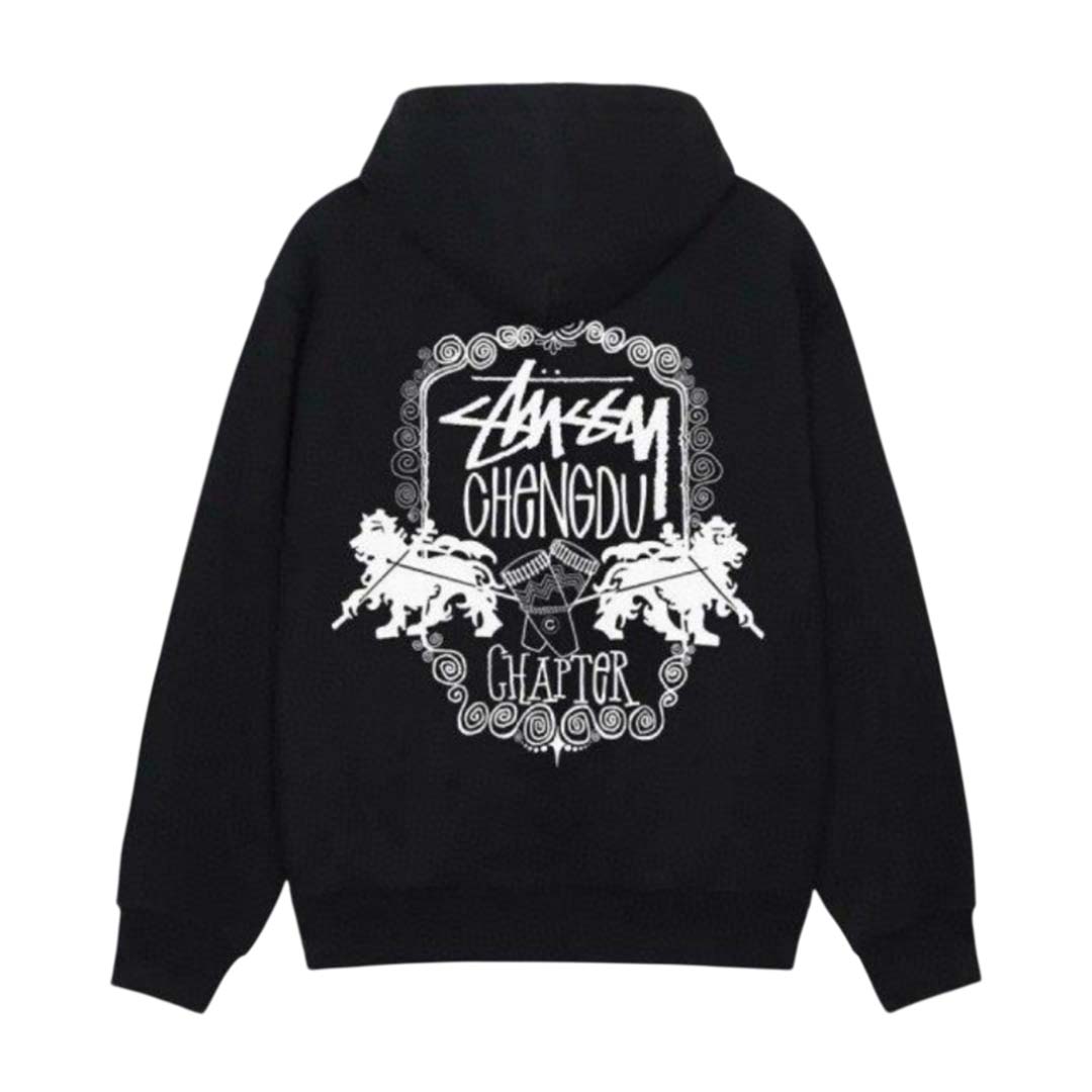 Stussy Chengdou Black Zip Up Hoodie