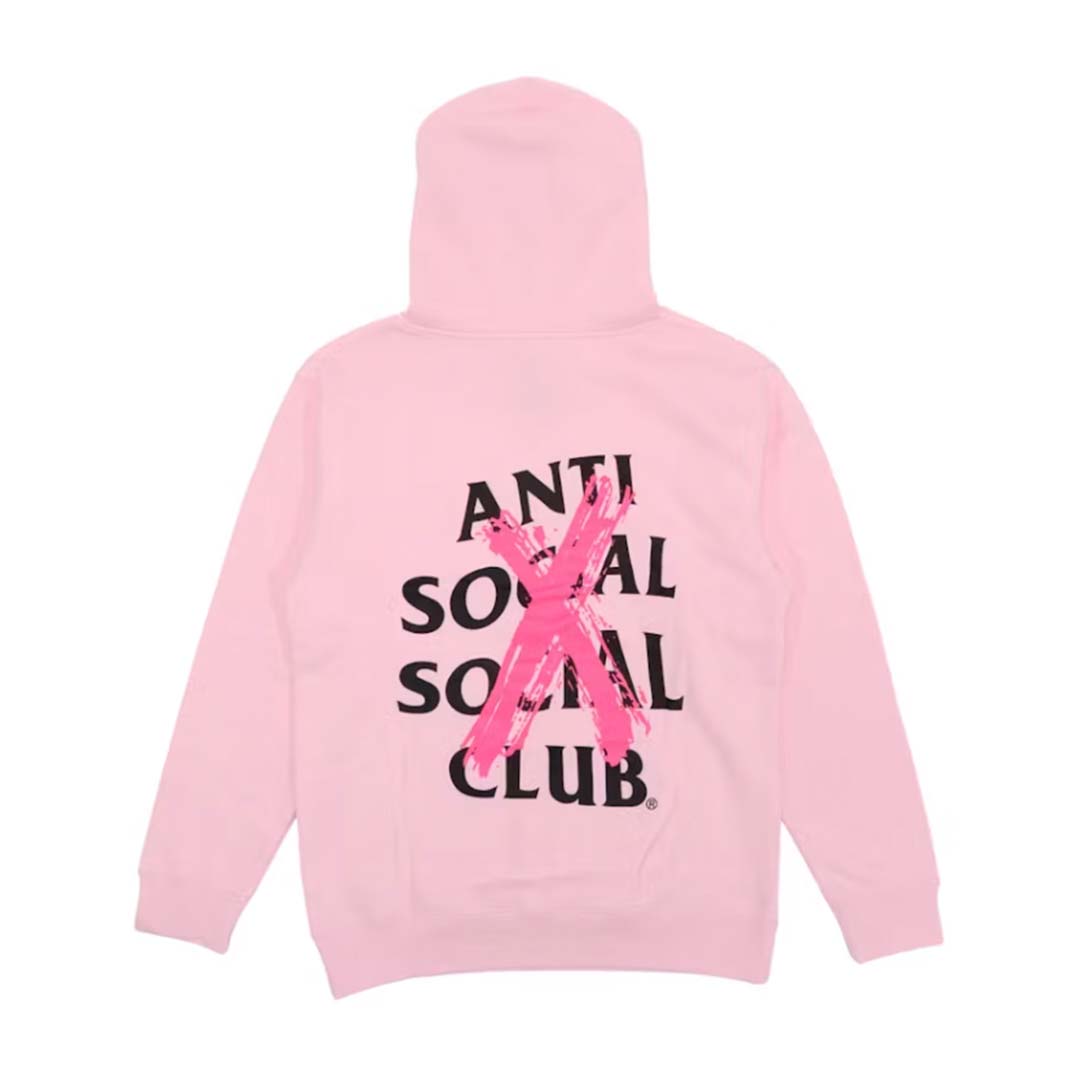 Anti Social Social Club Cancelled Hoodie Pink Black
