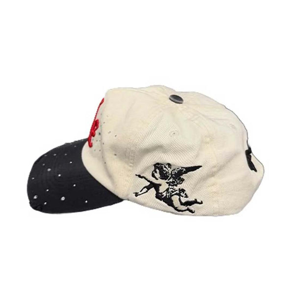 Mixed Emotions ME Hat Tan Black Red