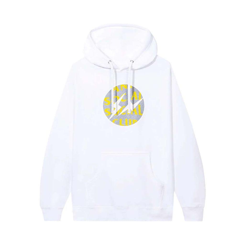 Anti Social Social Club x Fragment Interference Hoodie White Yellow
