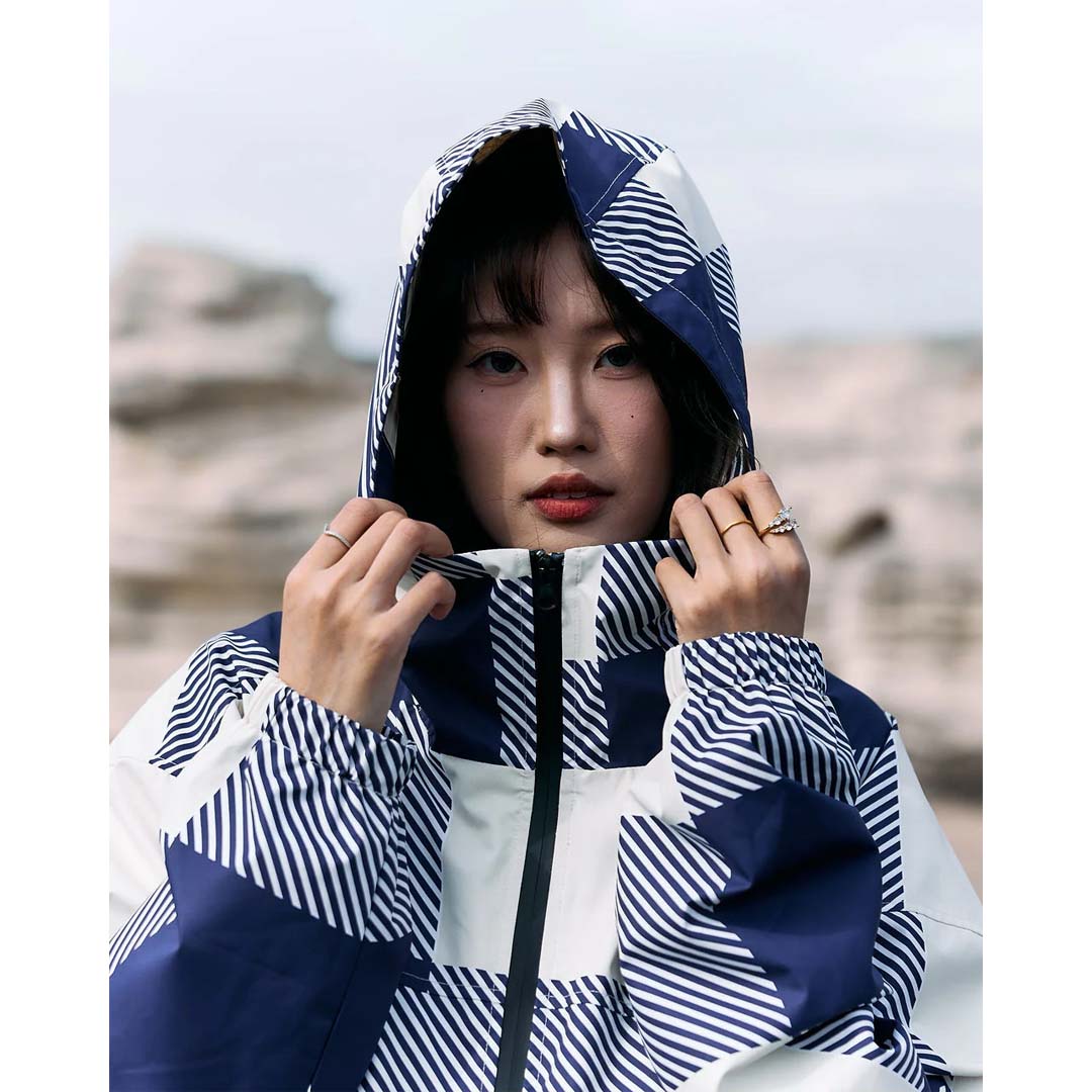 Cactus Valley Blue Checkered Windbreaker Jacket