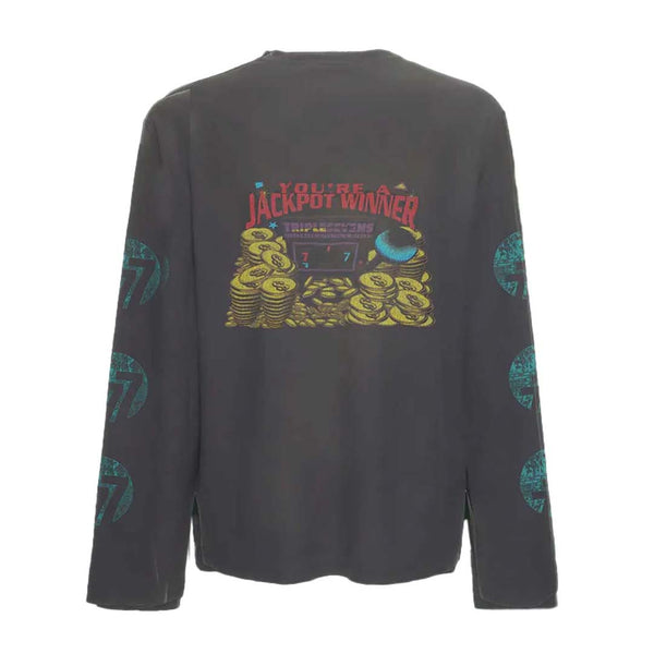 Triple Sevens Lucky Kiss Long Sleeve Tee Faded Black
