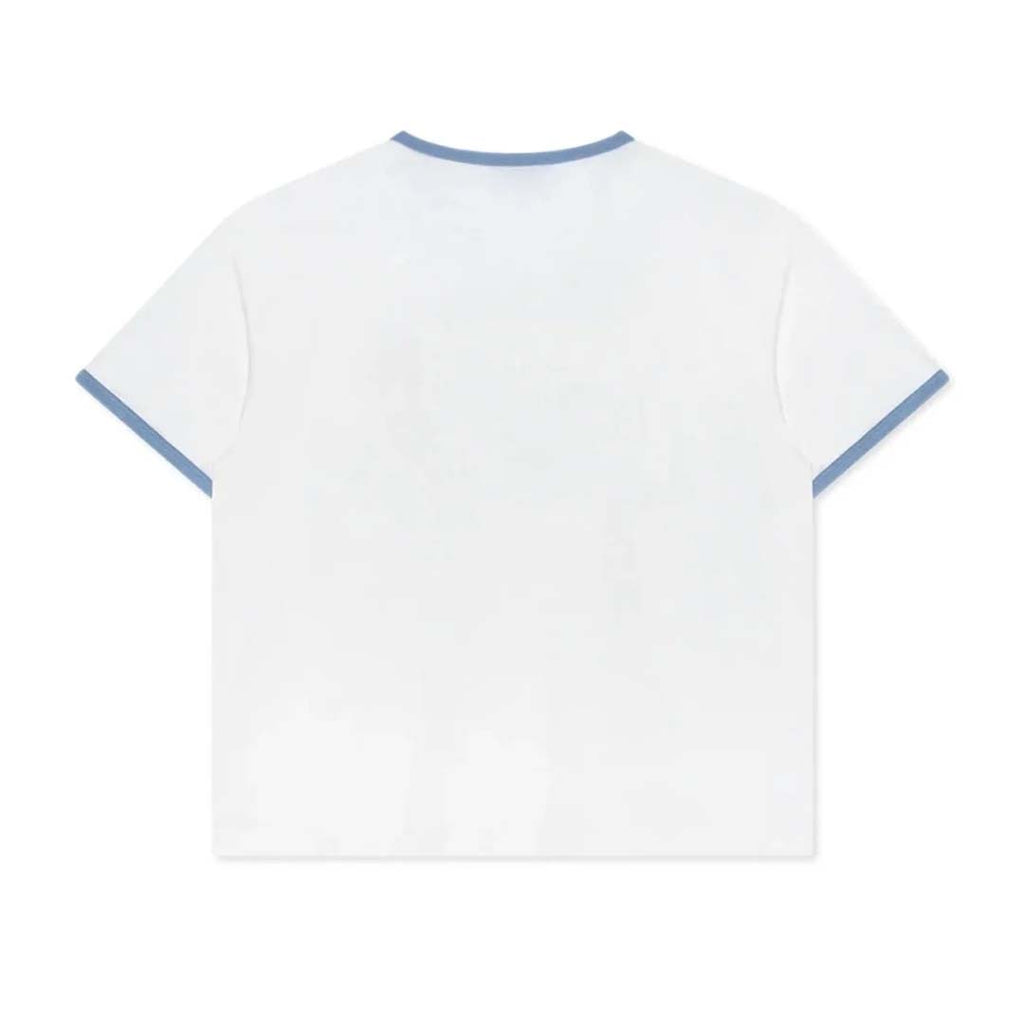 Righteous Peace on Earth Ringer Tee White Blue