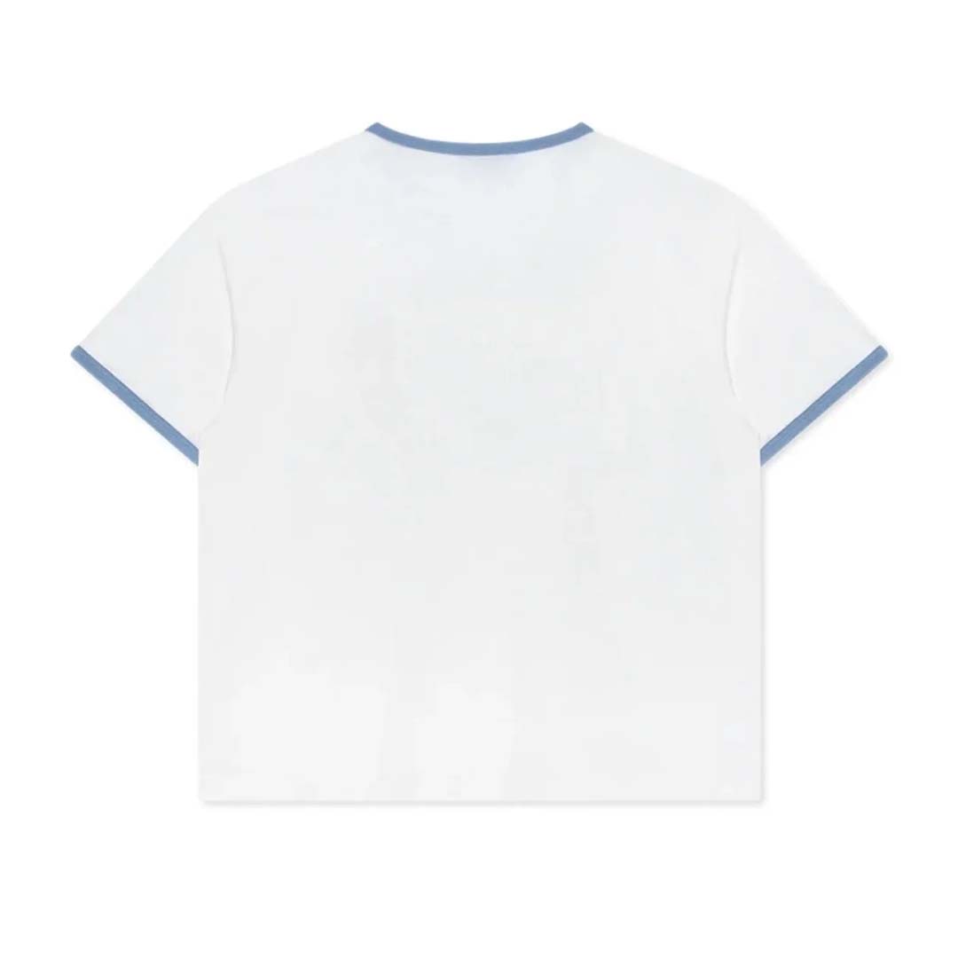 Righteous Peace on Earth Ringer Tee White Blue