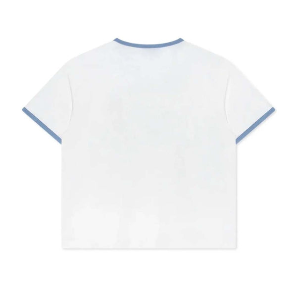 Righteous Peace on Earth Ringer Tee White Blue