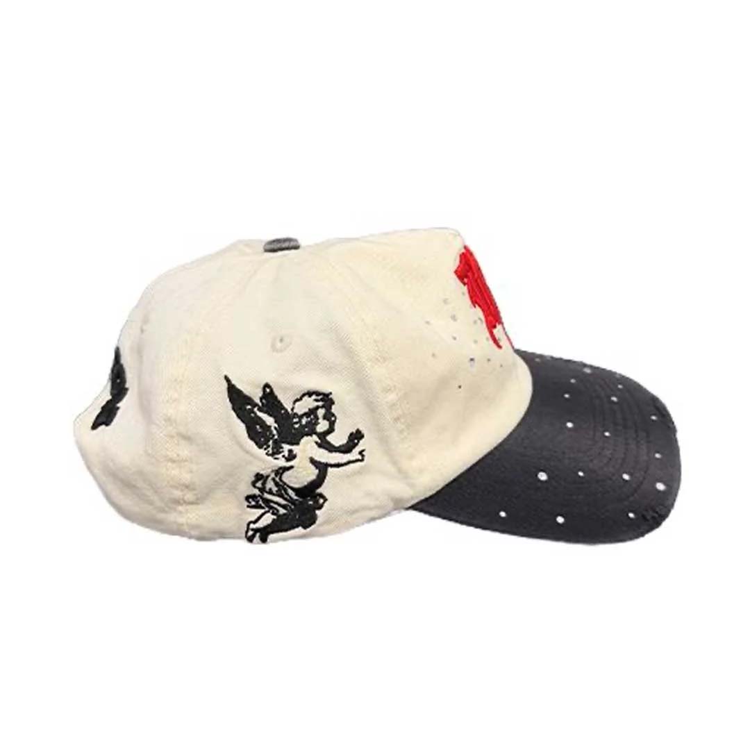 Mixed Emotions ME Hat Tan Black Red