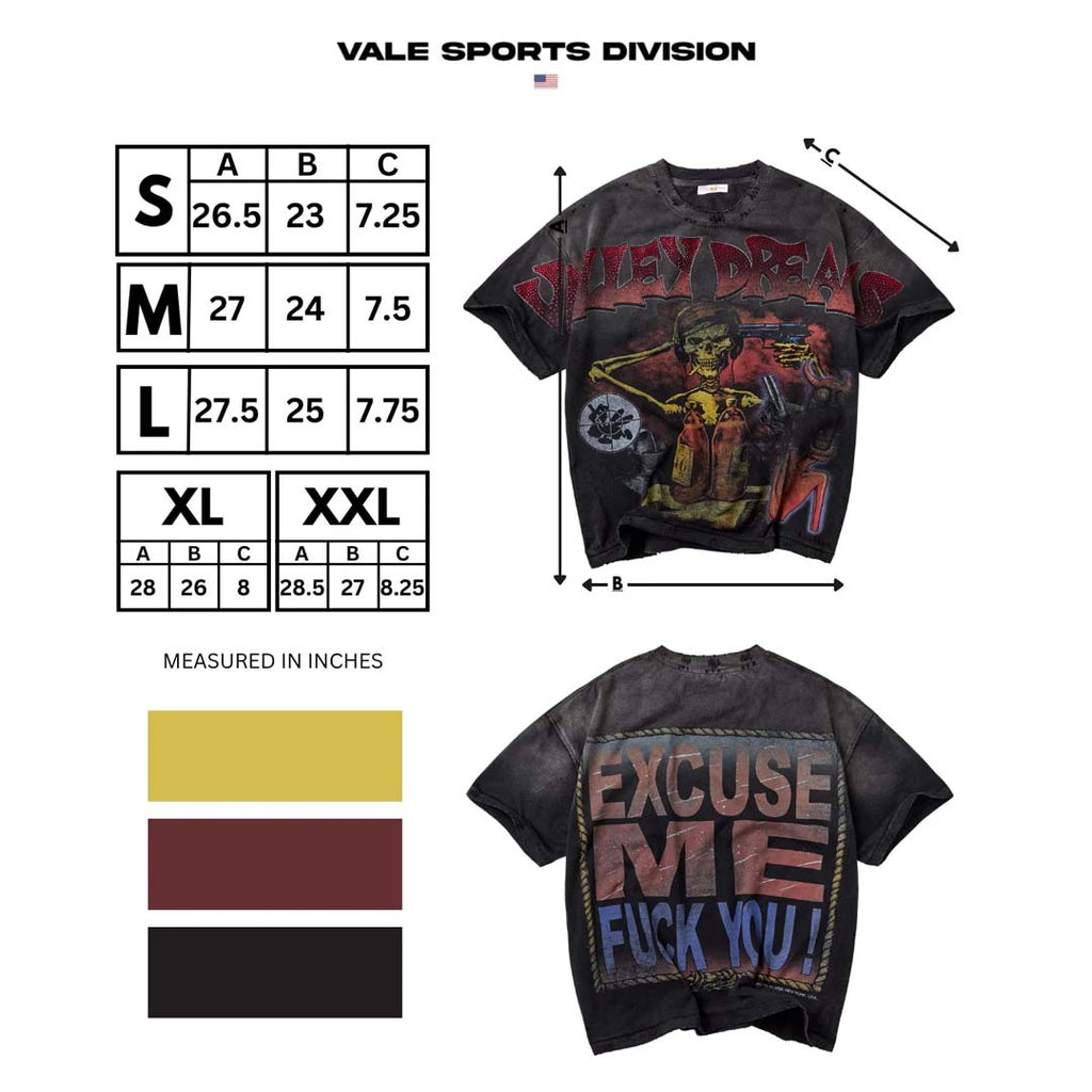 Vale Forever Coma Bling Tee Faded Black