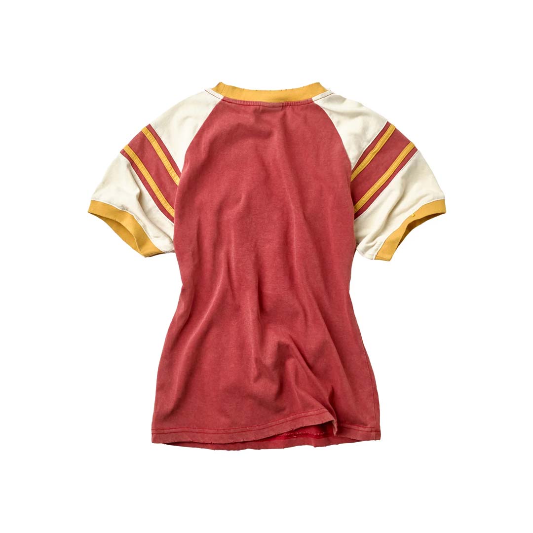 Vale Valmont Femme Women's Tee Red Yellow
