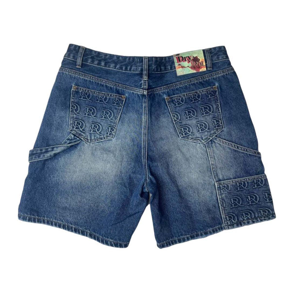 Dry Rot DR Stamped Denim Blue Shorts