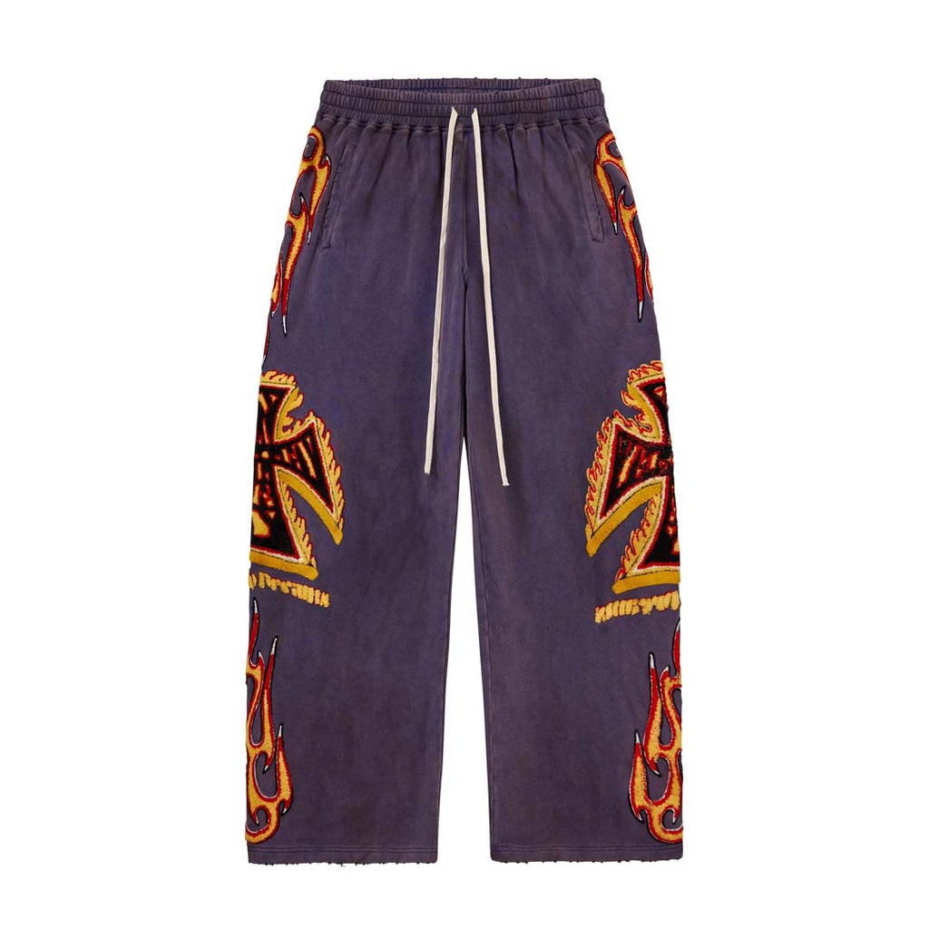 Vale Forever LA Flare Sweatpants Navy Purple