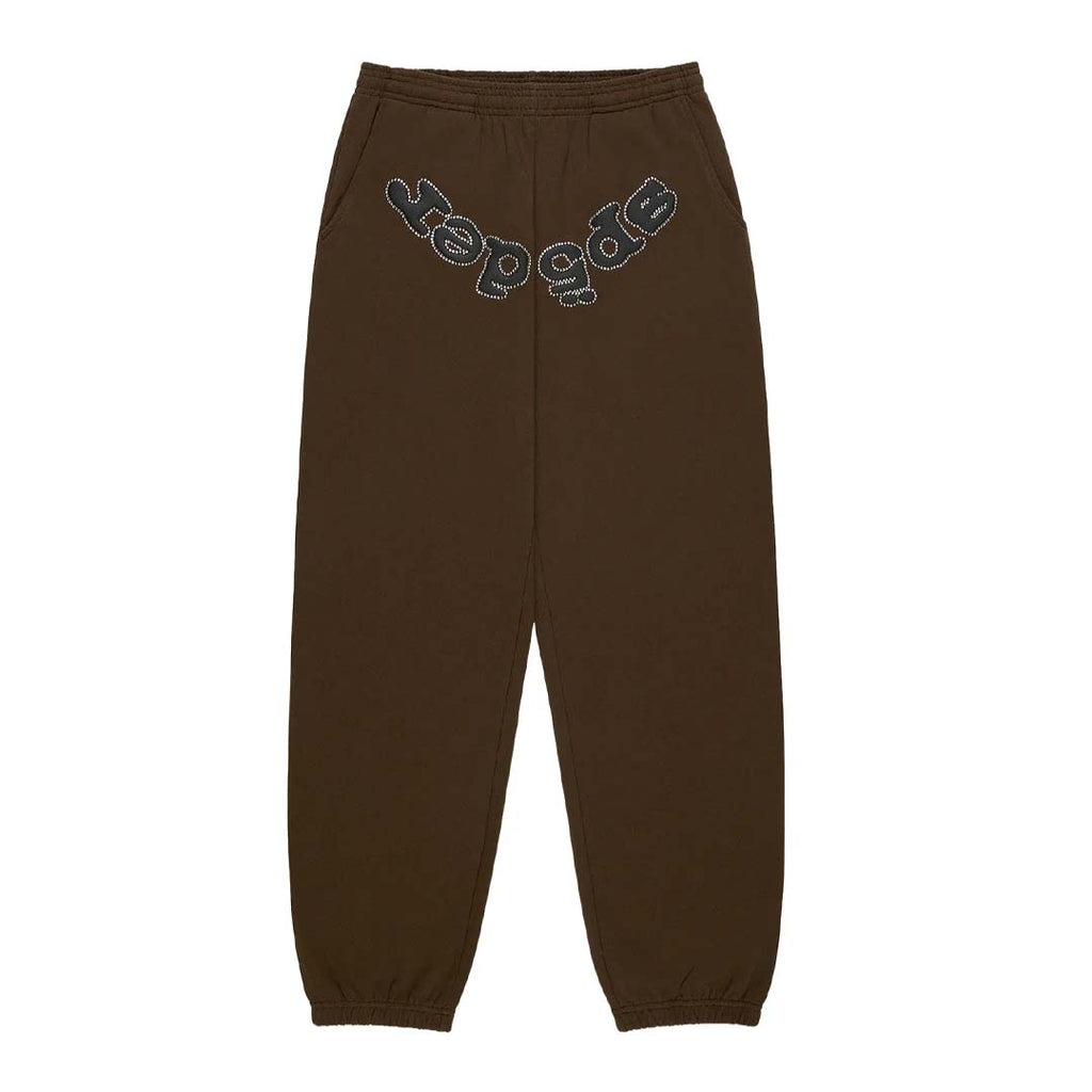 Sp5der OG Logo Sweatpants Brown
