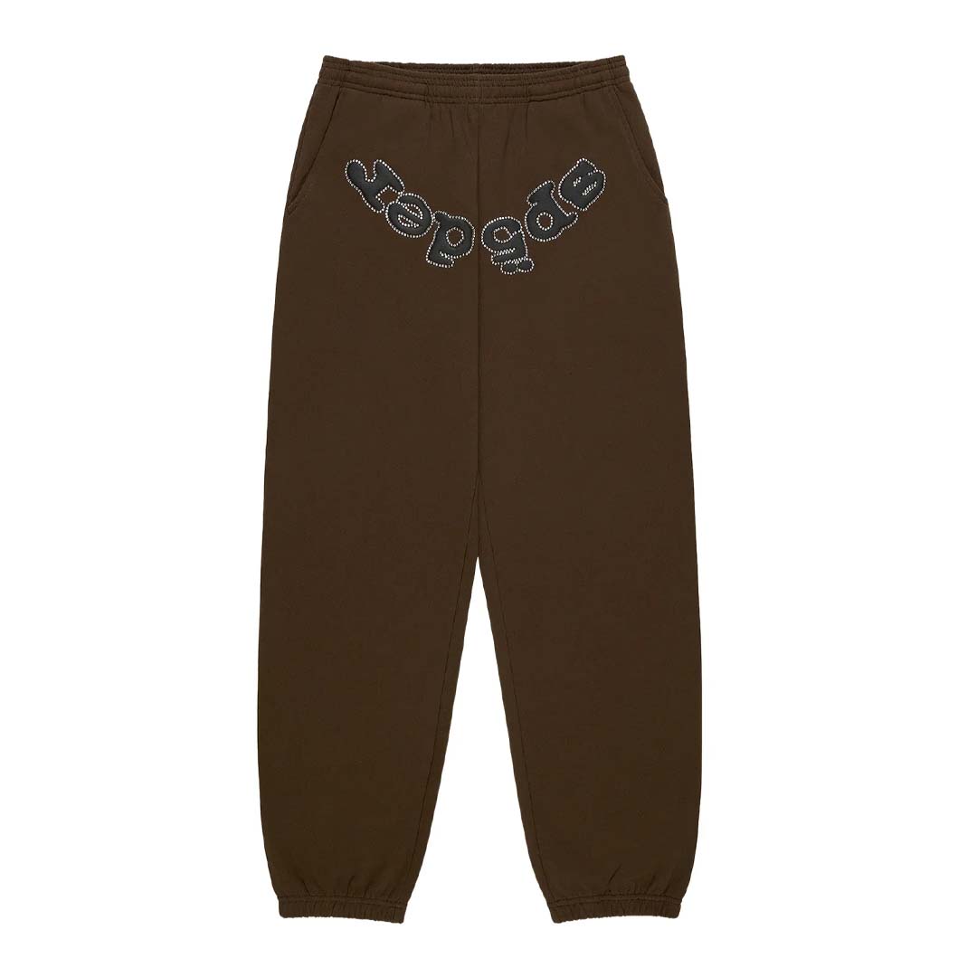 Sp5der OG Logo Sweatpants Brown
