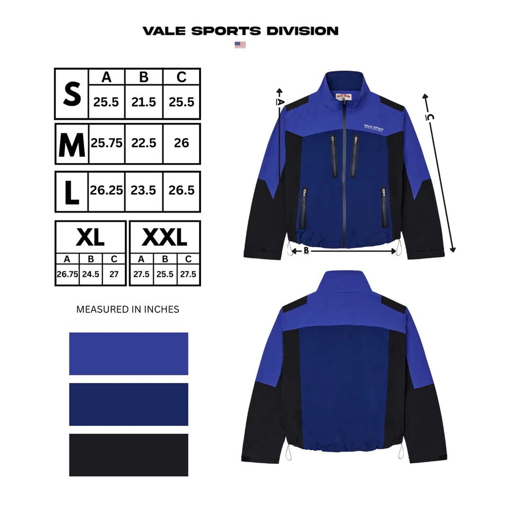 Vale Forever Touch Sea Zip Up Jacket Navy Blue Black