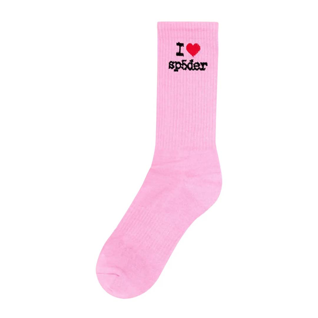 Sp5der I Heart Souvenir Pink Socks