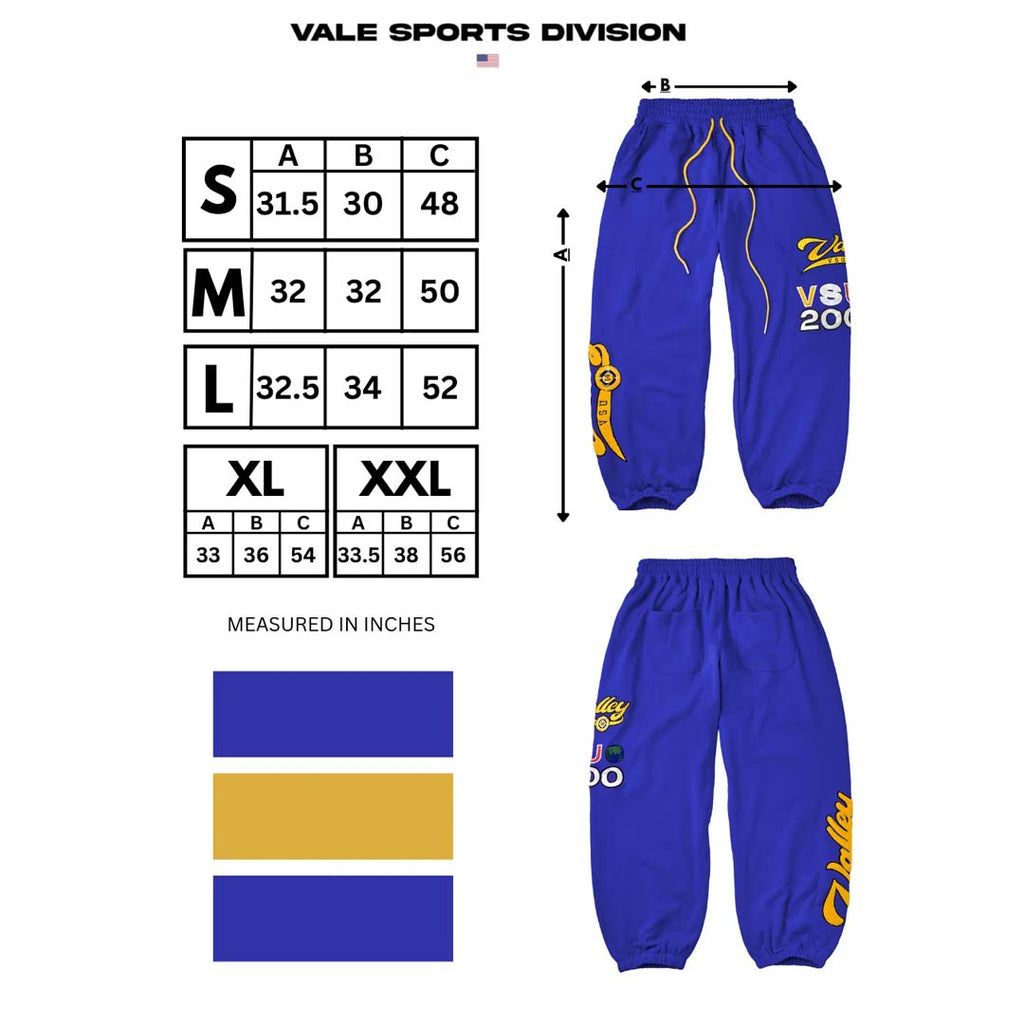 Vale Forever Public Sweatpants Blue Yellow