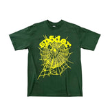 Sp5der Green Yellow Web Tee